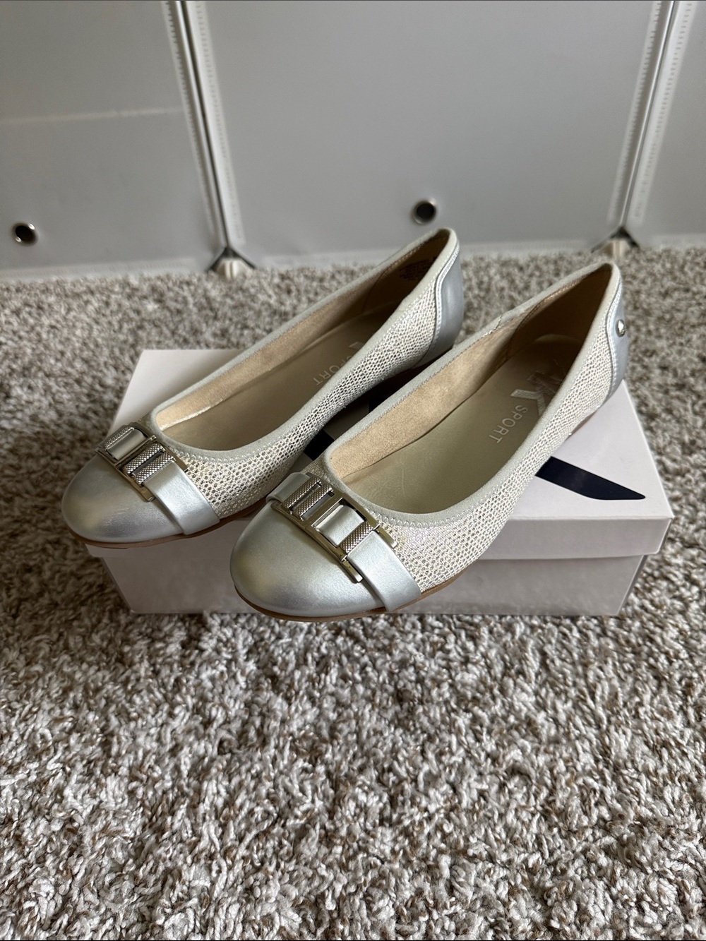 Formal Silver Flats- Womens 8